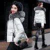 White duck down short student down jacket for women, 2023 winter new style, with a flip-cap, thickened and decorated coat for petite women Application Scenario